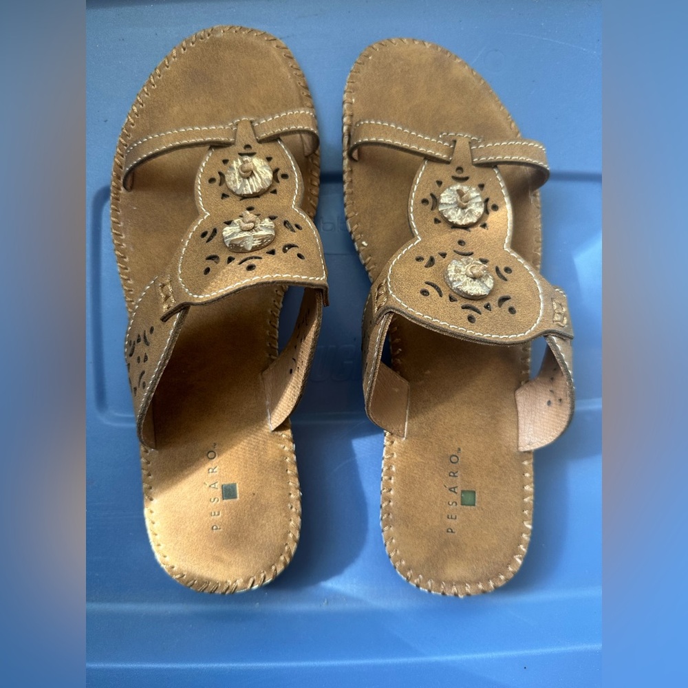 Pesaro Sioux Sandals Tan Size 10